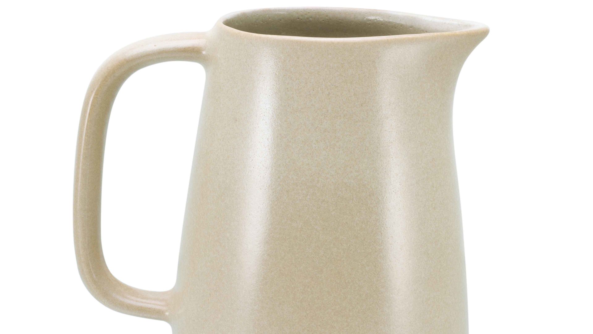 Krug Creatable aus Keramik in Beige CREATABLE Uno – Krug sandfarbenes Steinzeug - 2000 ml Fassungsvermögen