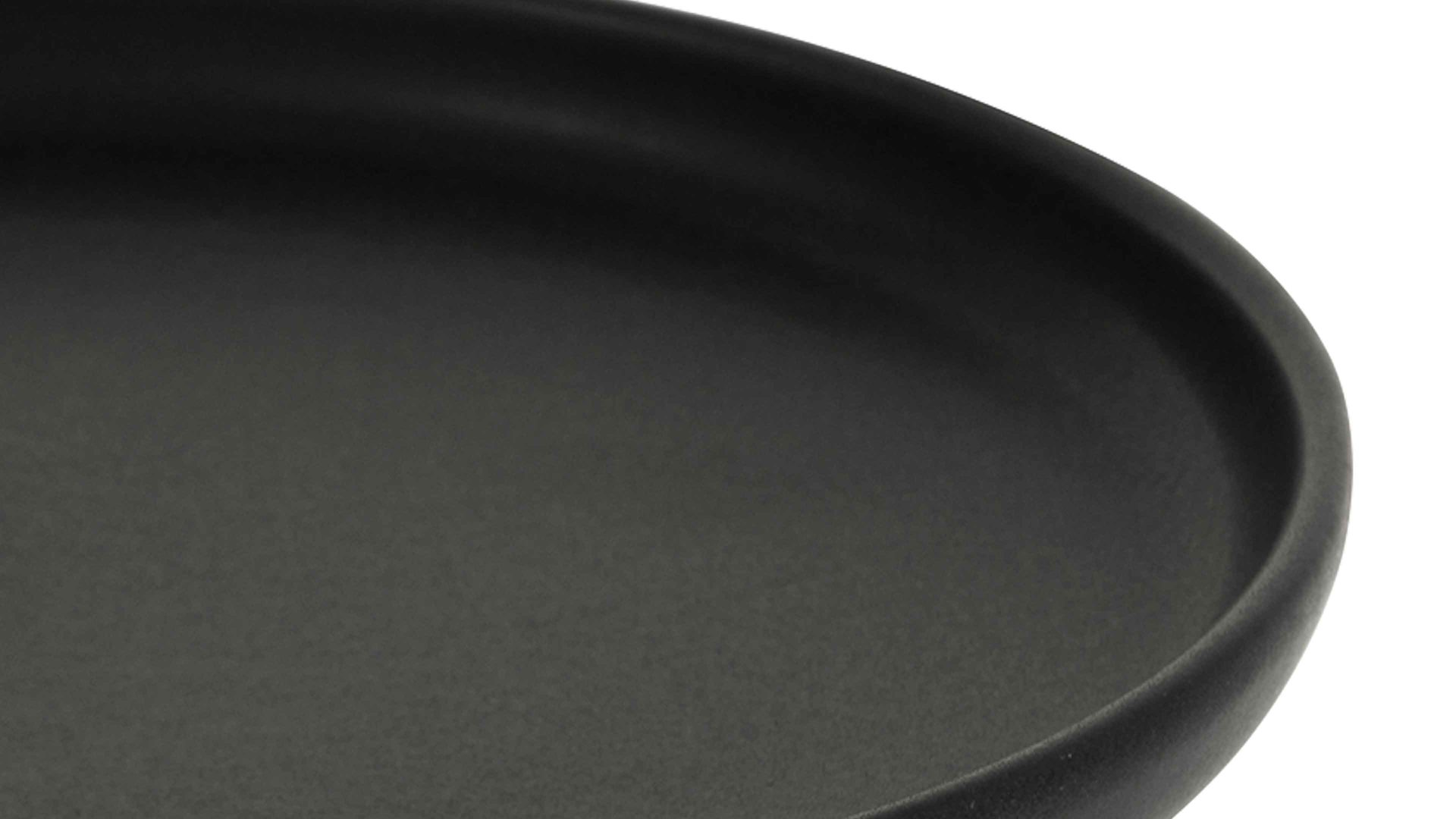 Kuchen- / Frühstücks- / Dessertteller Creatable aus Keramik in Schwarz CREATABLE Uno – Dessertteller schwarzes Steinzeug – Durchmesser ca. 21 cm