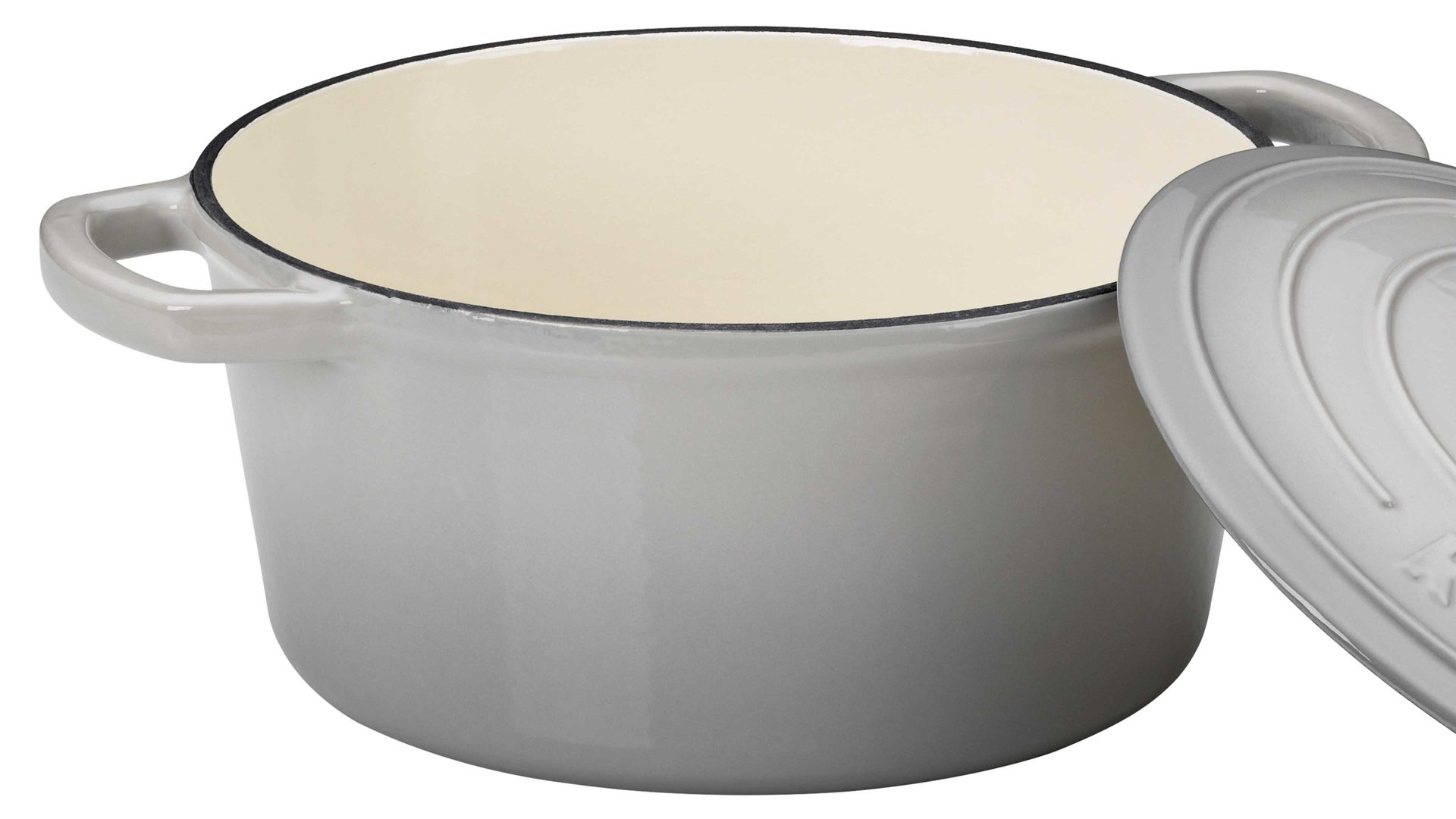 Bräter Kela | keck & lang aus Metall in Hellgrau kela Bräter Calido hellgraues Gusseisen - ca. 3,8 Liter