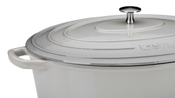 Bräter Kela | keck & lang aus Metall in Hellgrau kela Bräter Calido hellgraues Gusseisen - ca. 9,3 Liter