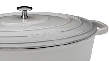 Bräter Kela | keck & lang aus Metall in Hellgrau kela Bräter Calido hellgraues Gusseisen - ca. 9,3 Liter