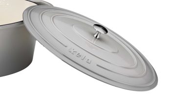 Bräter Kela | keck & lang aus Metall in Hellgrau kela Bräter Calido hellgraues Gusseisen - ca. 9,3 Liter