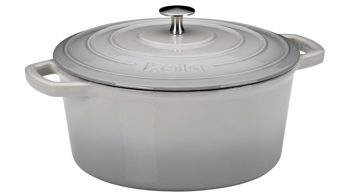 Bräter Kela | keck & lang aus Metall in Hellgrau kela Bräter Calido hellgraues Gusseisen - ca. 4,6 Liter