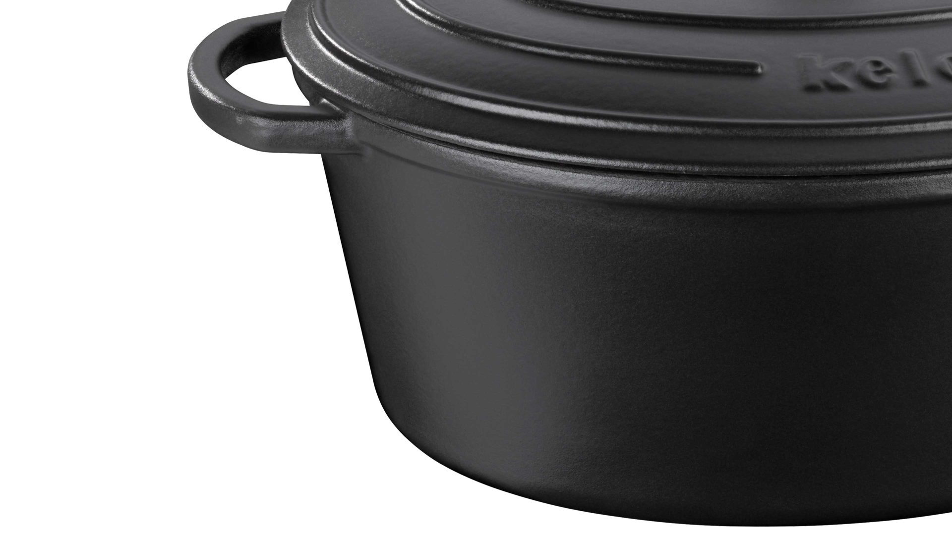 Bräter Kela | keck & lang aus Metall in Schwarz kela Bräter Calido schwarzes Gusseisen - ca. 9,3 Liter