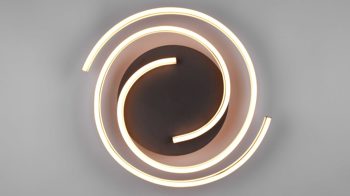 Deckenleuchte Trio lighting for you aus Metall in Schwarz Trio Deckenleuchte Caya Messingfarben  &  Schwarz  - Durchmesser ca. 50 cm