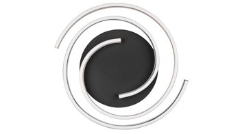 Deckenleuchte Trio lighting for you aus Metall in Schwarz Trio Deckenleuchte Caya Messingfarben  &  Schwarz  - Durchmesser ca. 50 cm