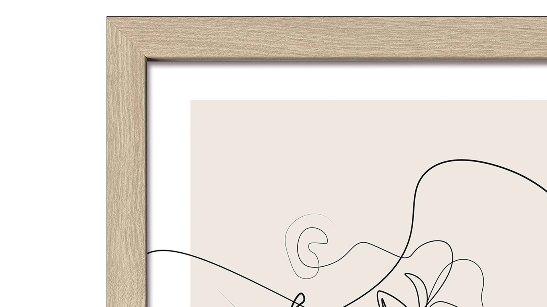 Kunstdruck Pro®art bilderpalette aus Karton / Papier / Pappe in Beige PRO®ART Kunstdruck Scandic Living Line Art Faces VI - ca. 55 x 75 cm