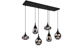 Pendelleuchte Trio lighting for you aus Glas in Chrom Trio Pendelleuchte Lumina schwarz & Glas - Breite ca. 93 cm