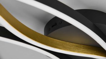 Deckenleuchte Trio lighting for you aus Metall in Messing Trio Deckenleuchte Blaze Messing matt & schwarz matt - Breite ca. 108