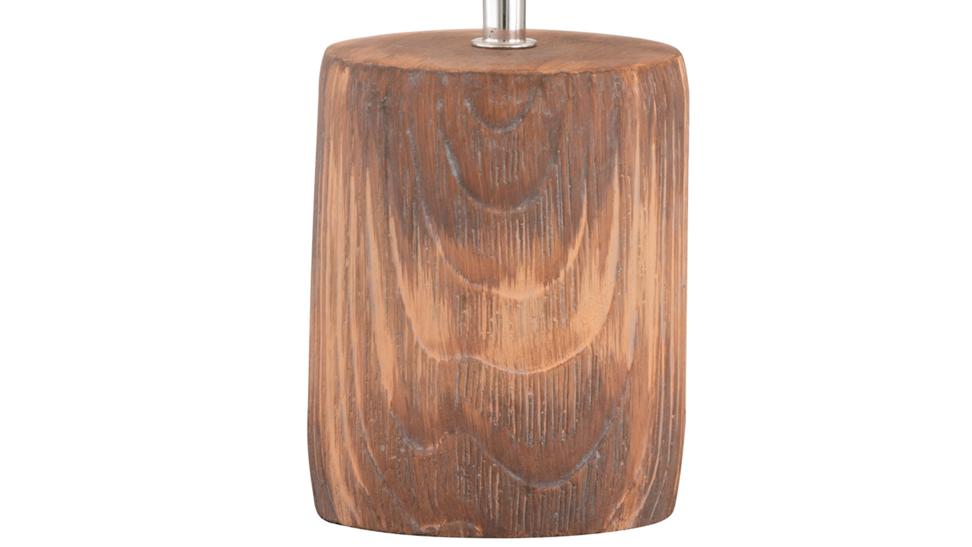 Tischleuchte Fh fischer & honsel aus Textil in Beige FH Tischleuchte Malik holzfarbener Beton & Leinen - Höhe ca. 35 cm