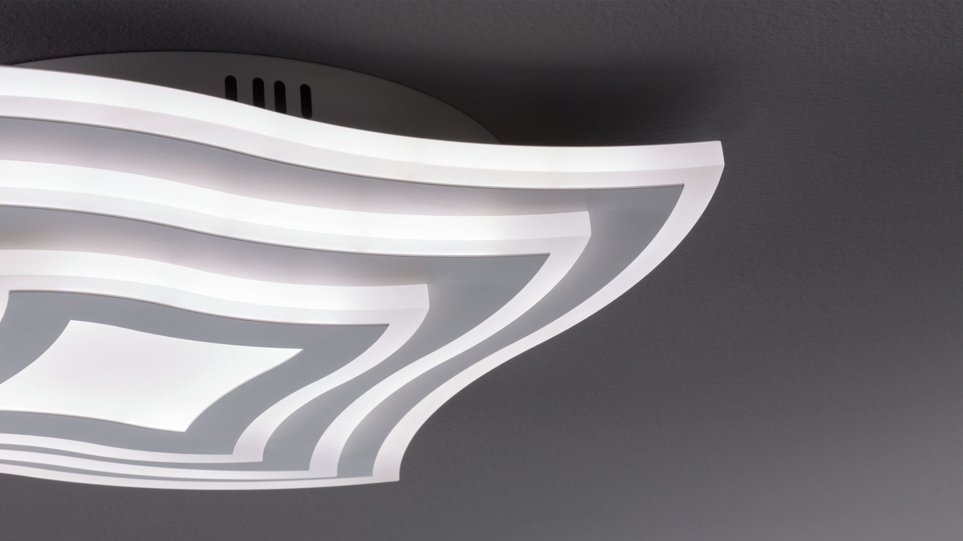 Deckenleuchte Fh fischer & honsel aus Metall in Weiß FH Deckenleuchte Gorden Weiß - ca. 43 x 43 cm