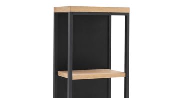 Wandregal Mca furniture aus Holz in Holzfarben Wohnprogramm Bari - Wandregal Asteiche Bianco – Höhe ca. 103 cm