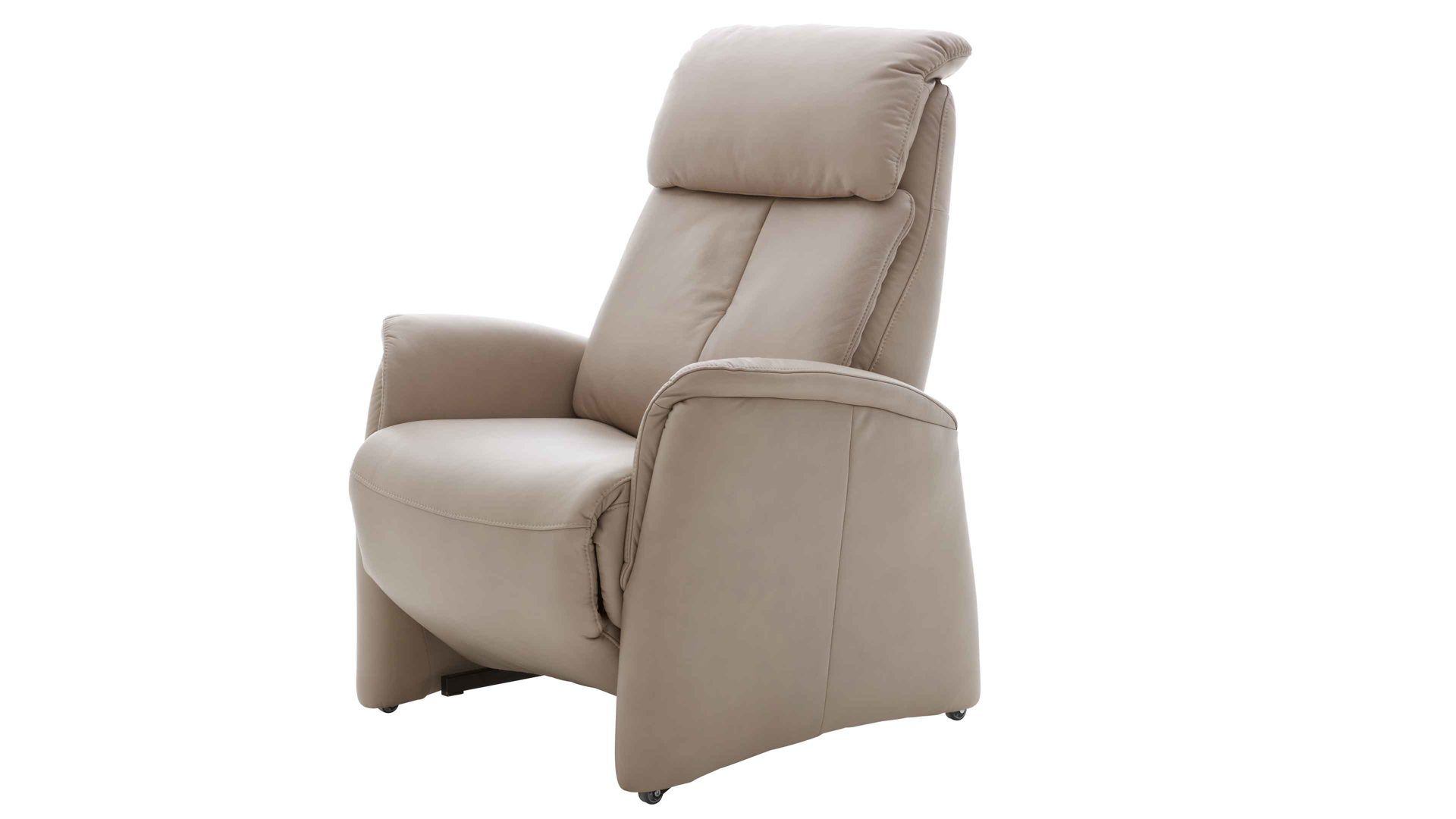 Relaxsessel comfortmaster besser sitzen, liegen, leben aus Leder in Hellgrau Comfortmaster CM-HU1157 - Relaxsessel B perlfarbenes LongLife-Leder Vivre - Ergonomie L
