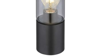 Tischleuchte Globo lighting aus Glas in Dunkelgrau GLOBO Leuchten Serie Annika - Tischlampe mattschwarz & Rauchglas - Durchmesser  ca. 90 cm
