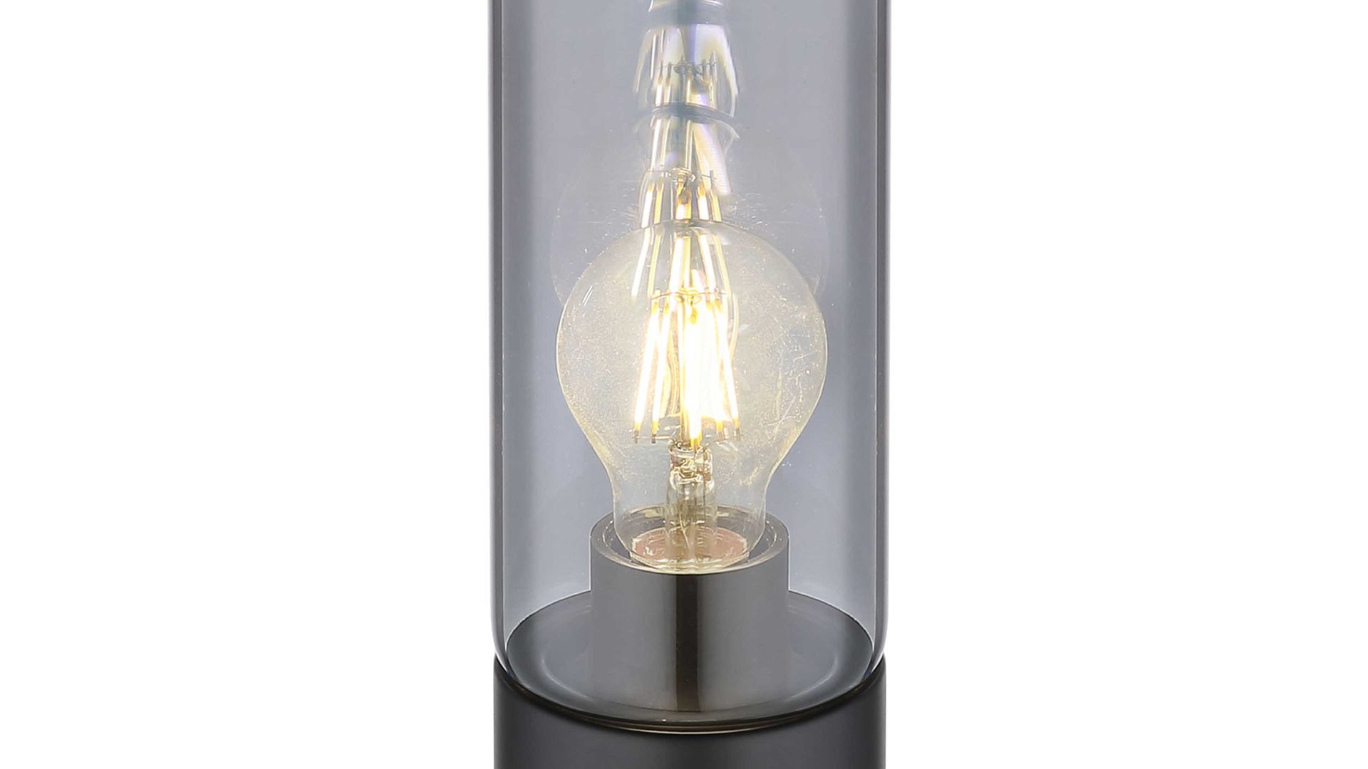 Tischleuchte Globo lighting aus Glas in Dunkelgrau GLOBO Leuchten Serie Annika - Tischlampe mattschwarz & Rauchglas - Durchmesser  ca. 90 cm
