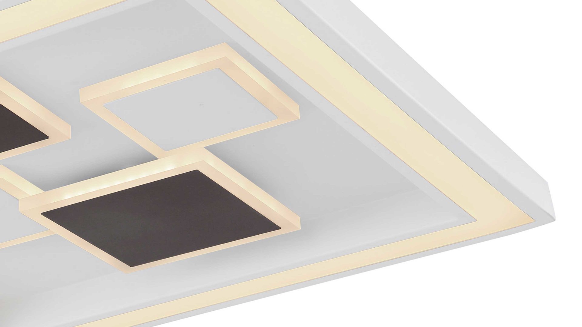 Deckenleuchte Globo lighting aus Metall in Weiß GLOBO Deckenleuchte Nolo Weiß & Anthrazit - ca. 48 x 48 cm