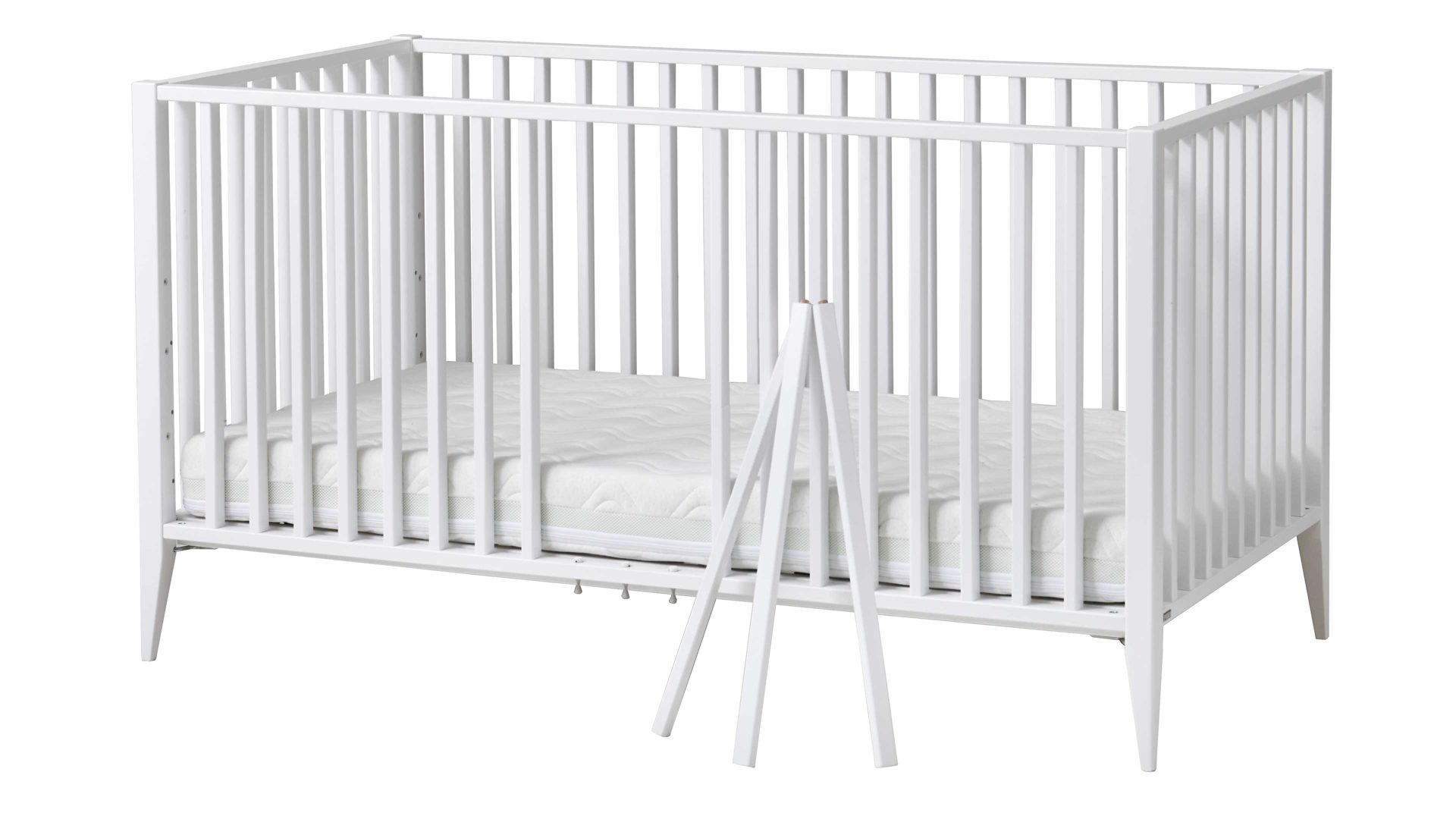 Babybett Paidi aus Holz in Weiß PAIDI Felie – Babybettgestell Kreideweiß - Liegefläche ca. 70 x 140 cm