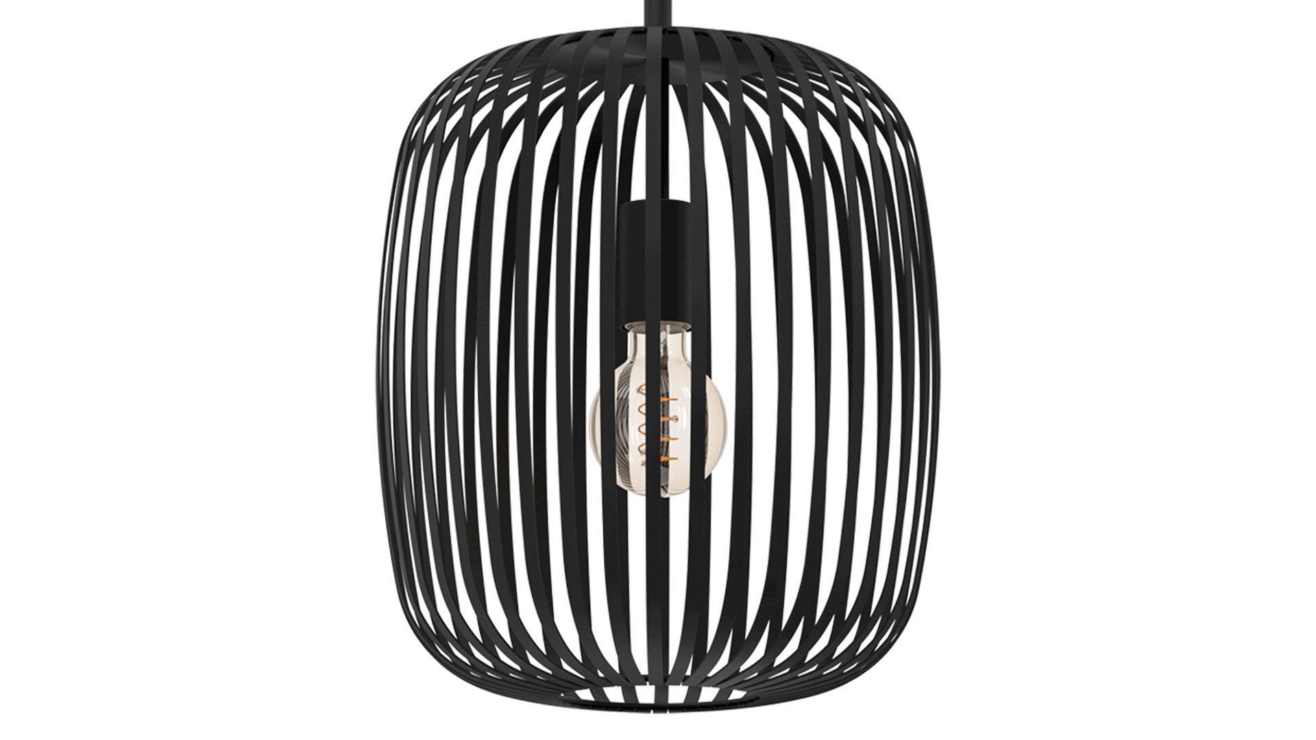 Pendelleuchte Eglo aus Metall in Schwarz EGLO Hängeleuchte Romazzina schwarzer Stahl - Durchmesser ca. 33 cm