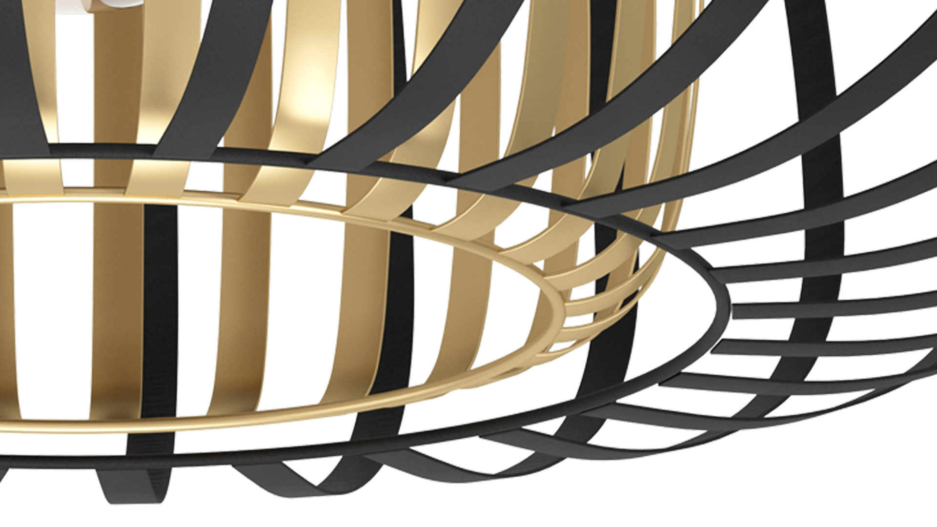 Deckenleuchte Eglo aus Metall in Schwarz EGLO Deckenleuchte Encinitos Schwarz & Messing- Durchmesser ca. 45 cm