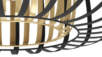 Deckenleuchte Eglo aus Metall in Schwarz EGLO Deckenleuchte Encinitos Schwarz & Messing- Durchmesser ca. 45 cm