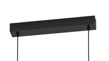 Pendelleuchte Eglo aus Metall in Schwarz EGLO Leuchten Serie Boyal - Hängelampe schwarzer Stahl & Pinienholz - Länge ca. 101 cm