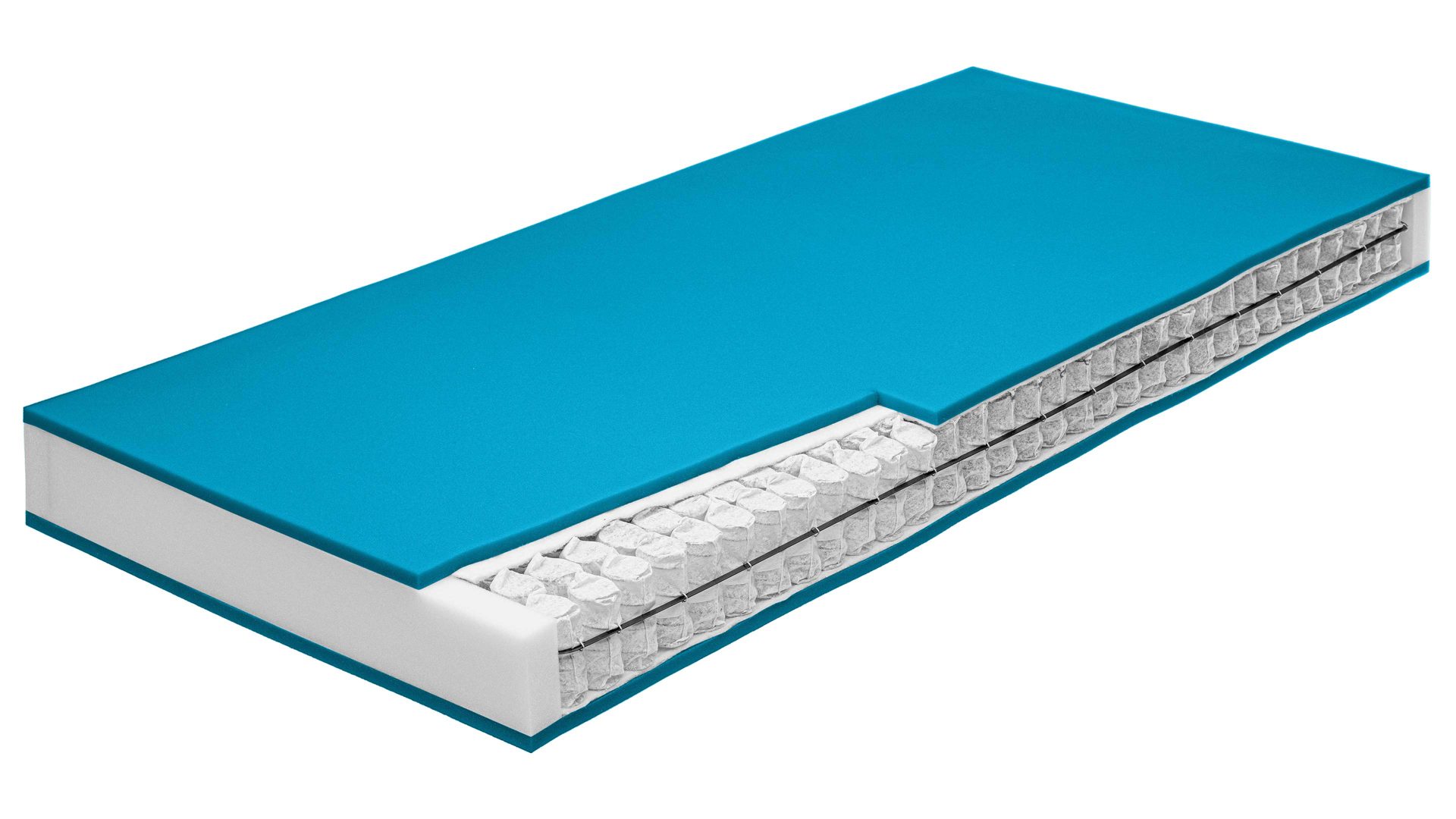 Federkernmatratze comfortmaster besser sitzen, liegen, leben aus Stoff in Weiß Comfortmaster Matratze Classic T H2, Taschenfederkern – Liegefläche ca. 90 x 190 cm