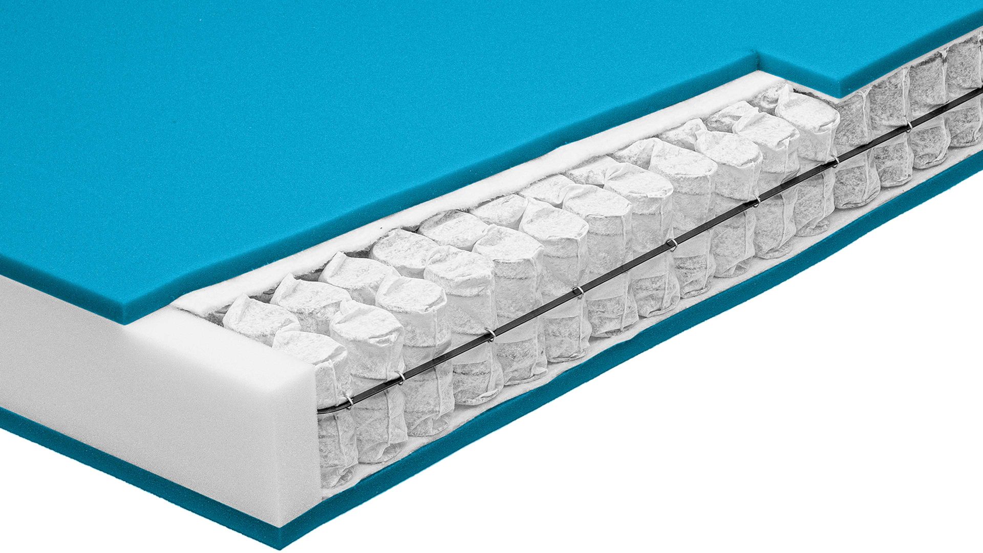 Federkernmatratze comfortmaster besser sitzen, liegen, leben aus Stoff in Weiß Comfortmaster Matratze Classic T H3, Taschenfederkern – Liegefläche ca. 120 x 210 cm