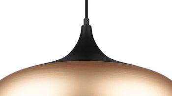 Pendelleuchte Trio lighting for you aus Metall in Messing Trio Pendelleuchte Chiron Messing &  Schwarz - Durchmesser ca. 45 cm