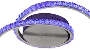 Deckenleuchte Reality leuchten aus Metall in Aluminium RL Deckenleuchte Rubin Aluminium & Acryl - Breite ca. 45 cm