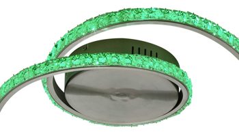 Deckenleuchte Reality leuchten aus Metall in Aluminium RL Deckenleuchte Rubin Aluminium & Acryl - Breite ca. 45 cm