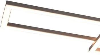 Deckenleuchte Reality leuchten aus Metall in Metallfarben RL Deckenleuchte Twister Nickel matt - Breite ca. 90 cm