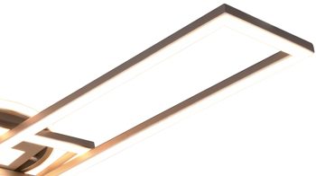 Deckenleuchte Reality leuchten aus Metall in Metallfarben RL Deckenleuchte Twister Nickel matt - Breite ca. 90 cm