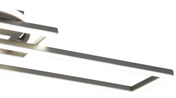 Deckenleuchte Reality leuchten aus Metall in Metallfarben RL Deckenleuchte Twister Nickel matt - Breite ca. 90 cm