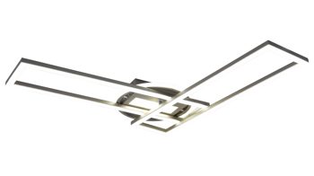 Deckenleuchte Reality leuchten aus Metall in Metallfarben RL Deckenleuchte Twister Nickel matt - Breite ca. 90 cm