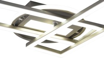 Deckenleuchte Reality leuchten aus Metall in Metallfarben RL Deckenleuchte Twister Nickel matt - Breite ca. 90 cm