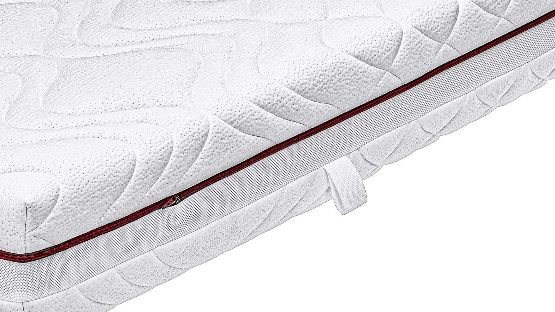 Federkernmatratze comfortmaster besser sitzen, liegen, leben aus Stoff in Weiß Comfortmaster Matratze Exklusiv T H3, Taschenfederkern – Liegefläche ca. 90 x 190 cm