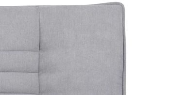 Schlafsofa Actona group aus Stoff in Hellgrau Schlafsofa Faith - Schlafcouch als vielseitiges Polstermöbel hellgrauer Stoffbezug Enjoy 21 & mattschwarzes Gestell