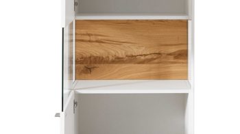 Vitrine Venjakob aus Kunststoff in Weiß VENJAKOB Wohnprogramm Sentino 3000 - Vitrine kristallweiße matte Lackoberflächen – ca. 62 x 207 x 43 cm