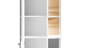 Vitrine Venjakob aus Kunststoff in Weiß VENJAKOB Wohnprogramm Sentino 3000 - Vitrine kristallweiße matte Lackoberflächen – ca. 62 x 174 x 43 cm