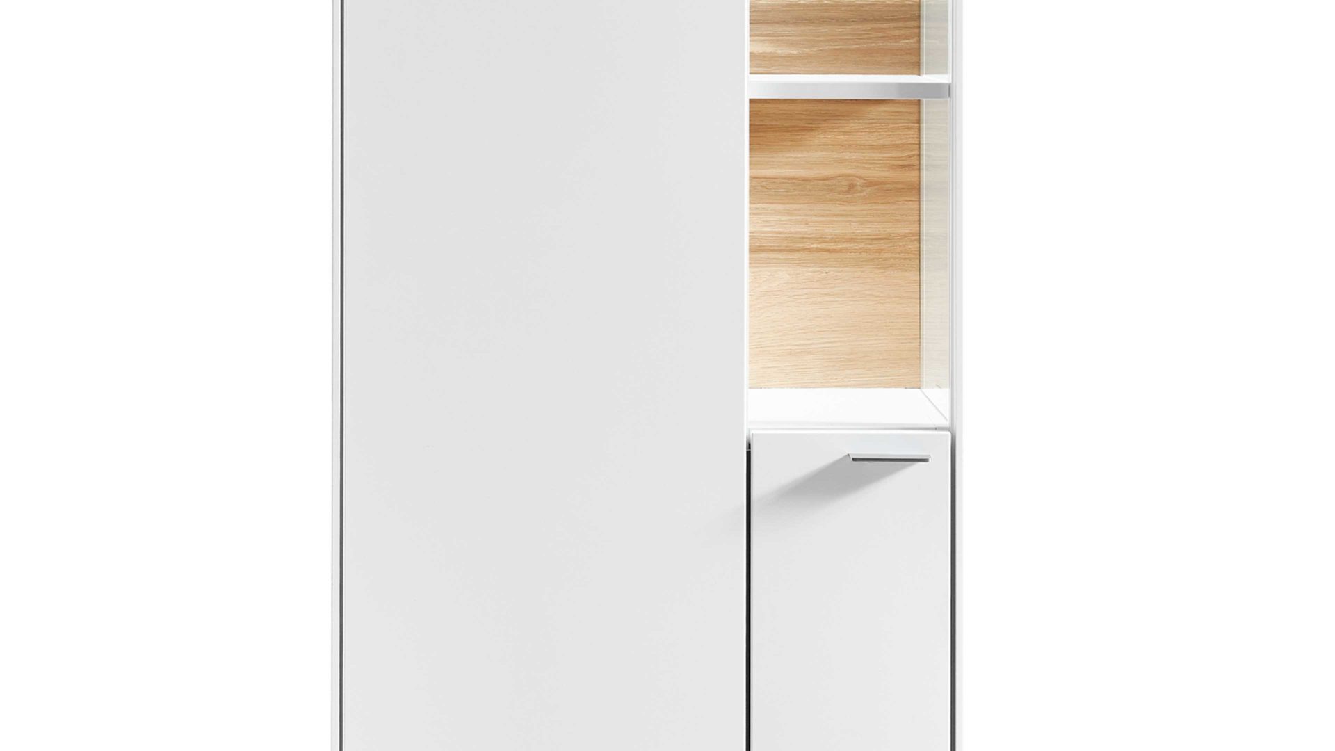 Vitrine Venjakob aus Kunststoff in Weiß VENJAKOB Wohnprogramm Sentino 3000 - Vitrine kristallweiße matte Lackoberflächen – ca. 62 x 174 x 43 cm