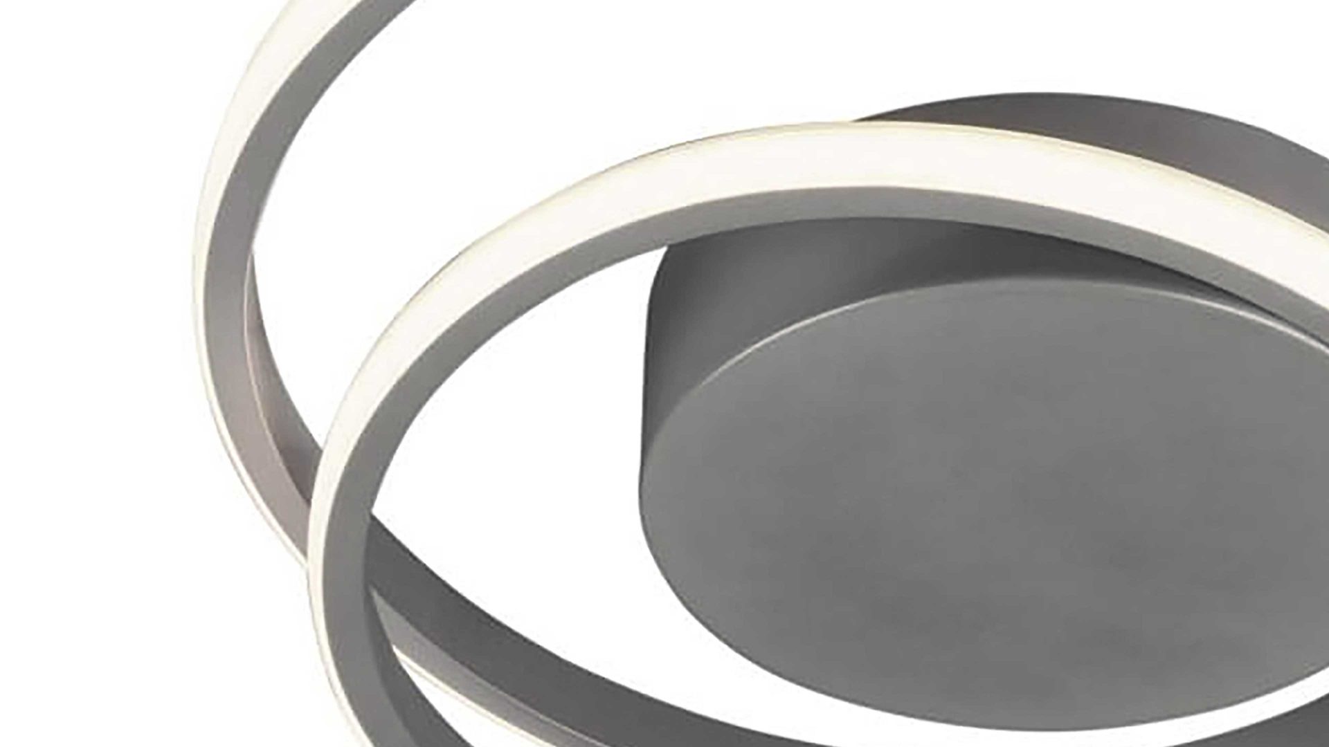 Deckenleuchte Reality leuchten aus Metall in Grau RL Deckenleuchte Zibal titanfarbenes Metall - Durchmesser ca. 39 cm