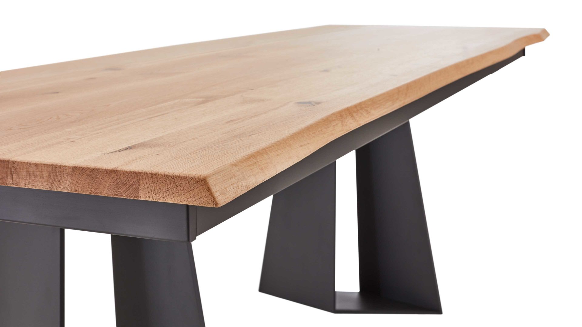 Esstisch Venjakob aus Holz in Holzfarben VENJAKOB Esstisch Chic ET674 Wildeiche hell & matt Anthrazit - ca. 160 x 90 cm