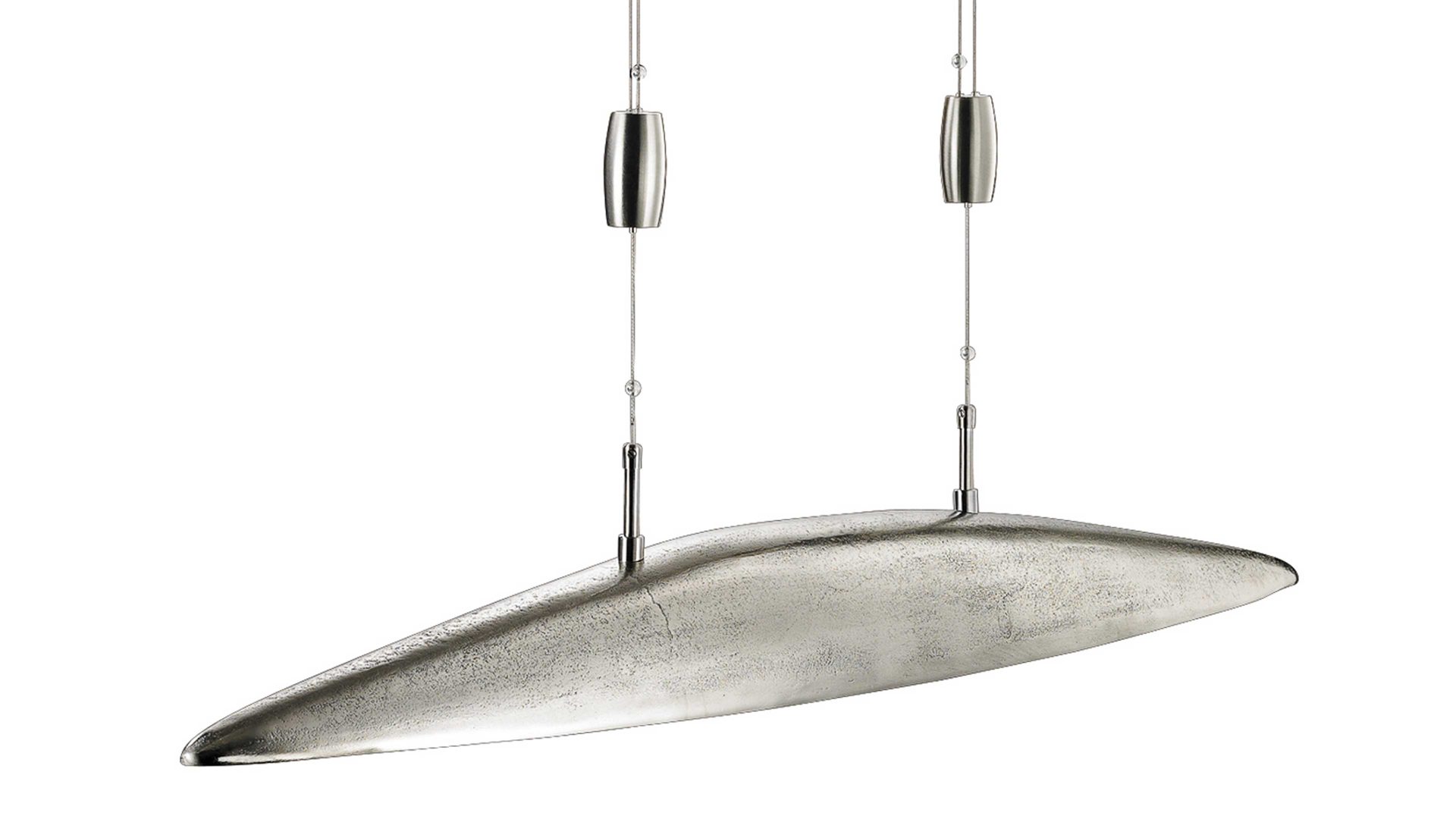 Pendelleuchte Fh fischer & honsel aus Metall in Nickel FH Pendelleuchte bzw. Hängelampe Colmar Nickel – Länge ca. 105 cm