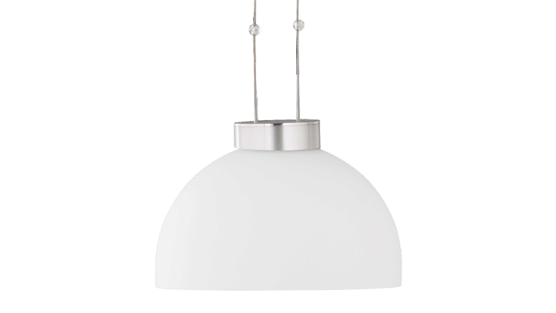 Pendelleuchte Fh fischer & honsel aus Glas in Weiß FH LED-Pendelleuchte Avignon opalweißes Glas & Nickel – Länge ca. 98 cm