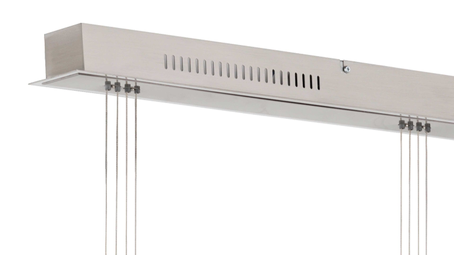 Pendelleuchte Fh fischer & honsel aus Glas in Weiß FH LED-Pendelleuchte Avignon opalweißes Glas & Nickel – Länge ca. 98 cm