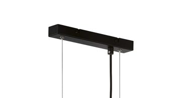 Pendelleuchte Fh fischer & honsel aus Metall in Schwarz FH Hängeleuchte Caydo Sandschwarz & Gold  - Länge ca. 110 cm