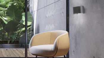 Wandleuchte Fh fischer & honsel aus Metall in Schwarz FH Außen-Wandleuchte Wall mattschwarzes Metall - Breite ca. 18 cm