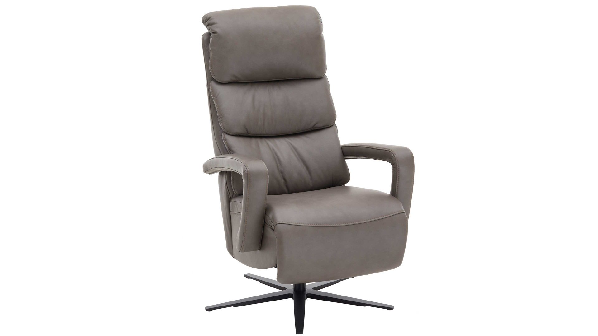 Relaxsessel comfortmaster besser sitzen, liegen, leben aus Leder in Grau Comfortmaster CM-HU1060 – Relaxsessel B steingraues LongLife-Leder Vivre & Sternfuß V1S