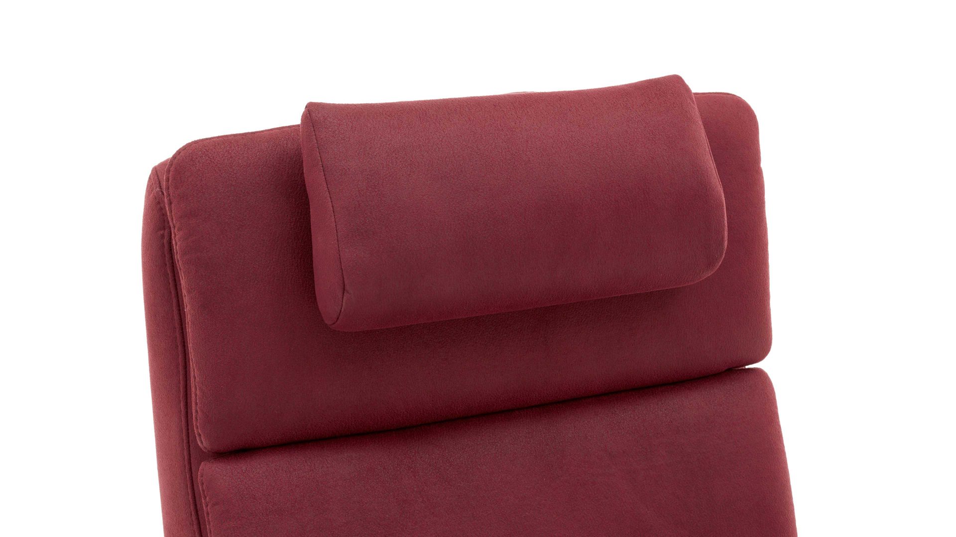 Nackenstützkissen OrthoSedis aus Kunstfaser in Rot OrthoSedis OS-HU1043 - Kontur-Nackenkissen weinrote Mikrofaser Deluxe