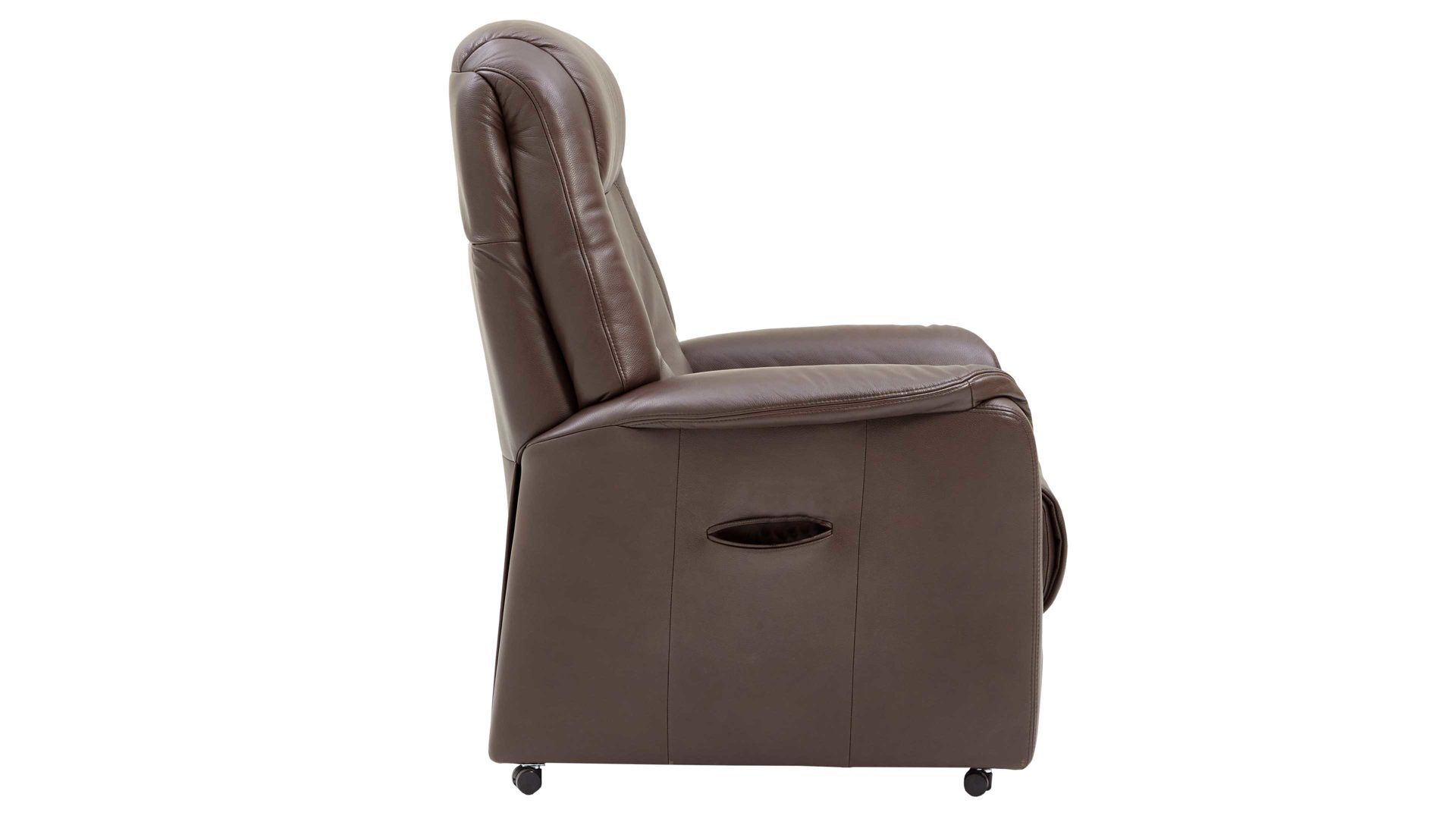 Fernsehsessel OrthoSedis aus Leder in Dunkelbraun OrthoSedis OS-HU1026 - TV-Sessel manuell - braunes Leder Torro